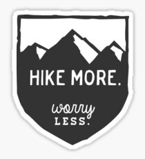 Hike More Worry Less Sticker