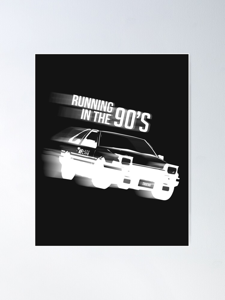 Initial D #2-Running In The 90s Dark Ver. T Shirt 100% Cotton