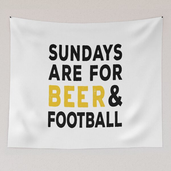 Item preview, Sundays are for Beer and Football designed and sold by AnveeBubbles.