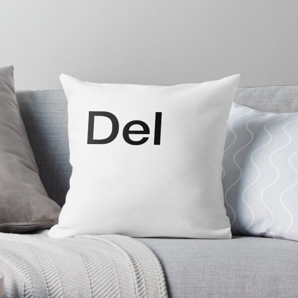 Del Computer Keyboard Key Throw Pillow