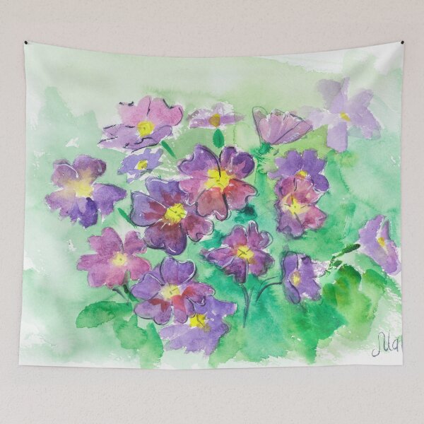 Item preview, Purple Petunia Flower Watercolor Print designed and sold by NatalyMak.