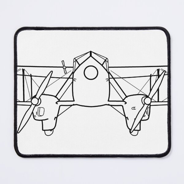 Item preview, DH Dragon Rapide 1930s classic aircraft black outline graphic  designed and sold by soitwouldseem.