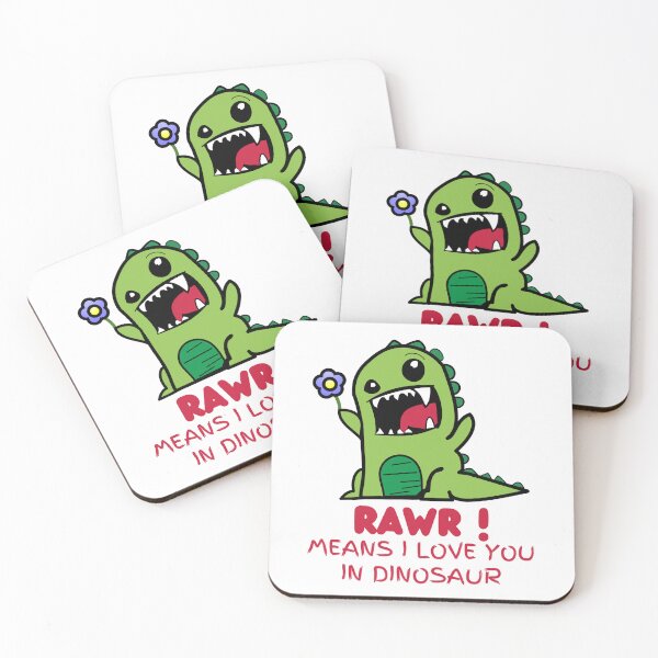 Item preview, Rawr Means I Love You In Dinosaur Cute T Rex with a Flower designed and sold by elvisg03.