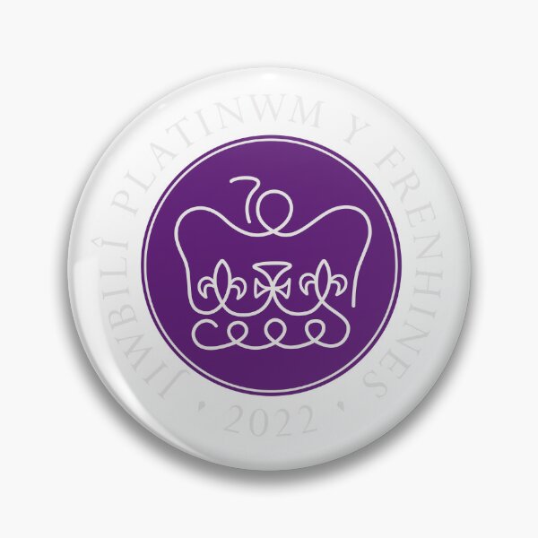 Item preview, The Queens Platinum Jubilee Logo in Welsh with Platinum writing- Logo Jiwbilî Platinwm y Frenhines yn Gymraeg gydag ysgrifen Platinwm designed and sold by Duncan Day.