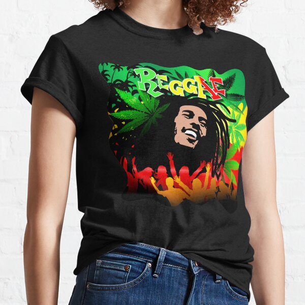 Reggae RastaMan Music Colors Fun and Marijuana Classic T-Shirt