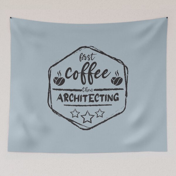 Item preview, First Coffee Then architecting - Funny architecting quote gift idea For Men and Women designed and sold by Mmmm3344.