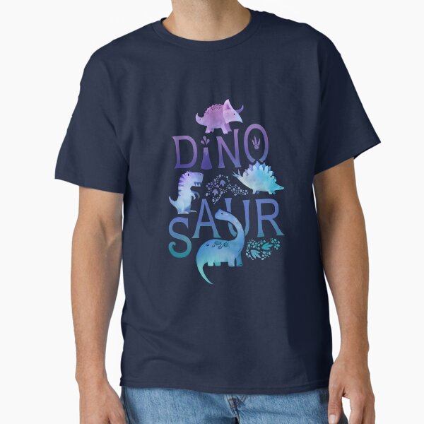 Item preview, Watercolor dinosaur purple and blue on navy designed and sold by adenaJ.