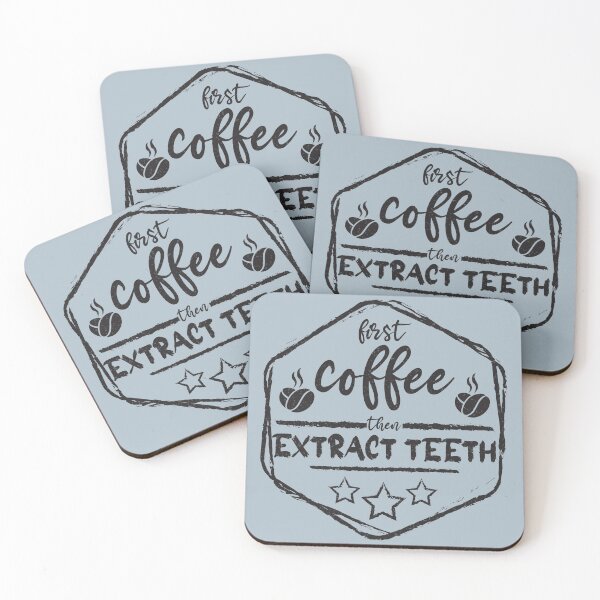 Item preview, First Coffee Then extract teeth - Funny extract teeth quote gift idea For Men and Women designed and sold by Mmmm3344.