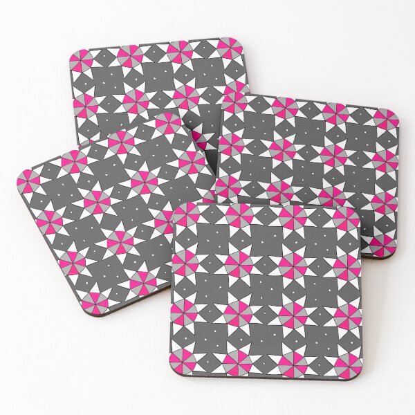 Item preview, Geodesic Stars // Grey & Pink designed and sold by The Wellington Boot.