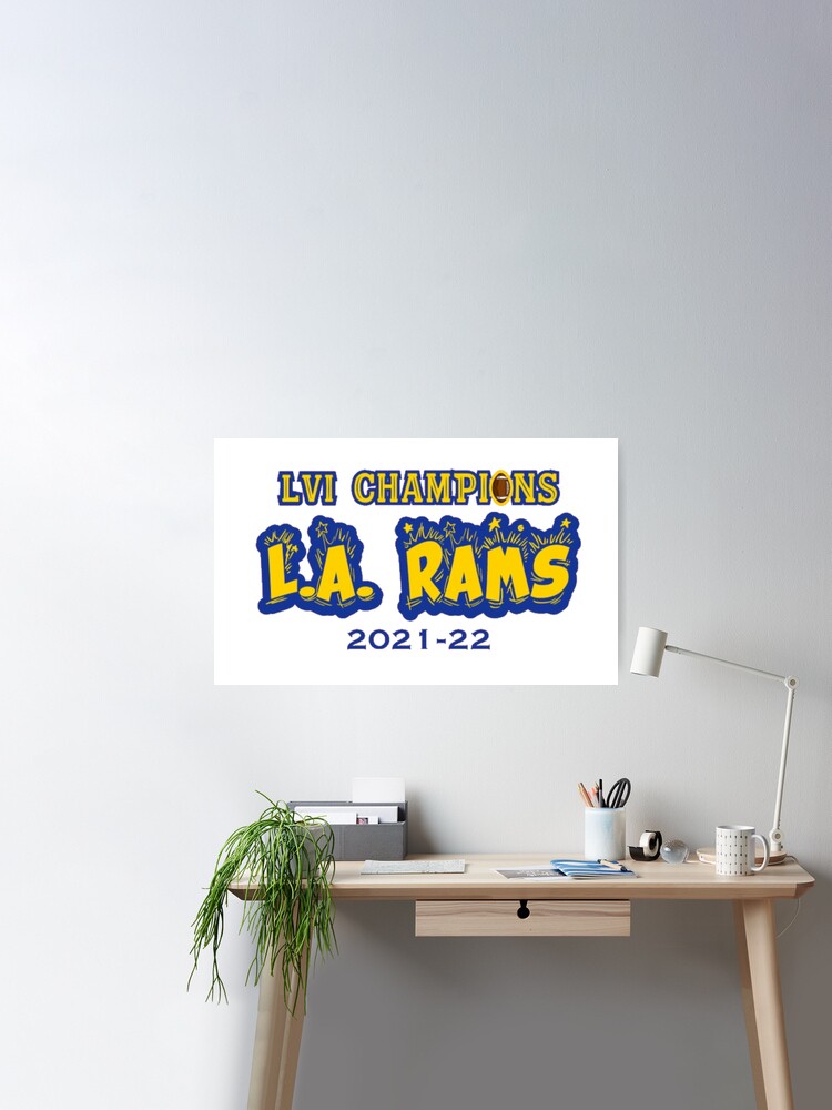 Los Angeles Rams Super Bowl LVI Football Poster, LA Rams Super