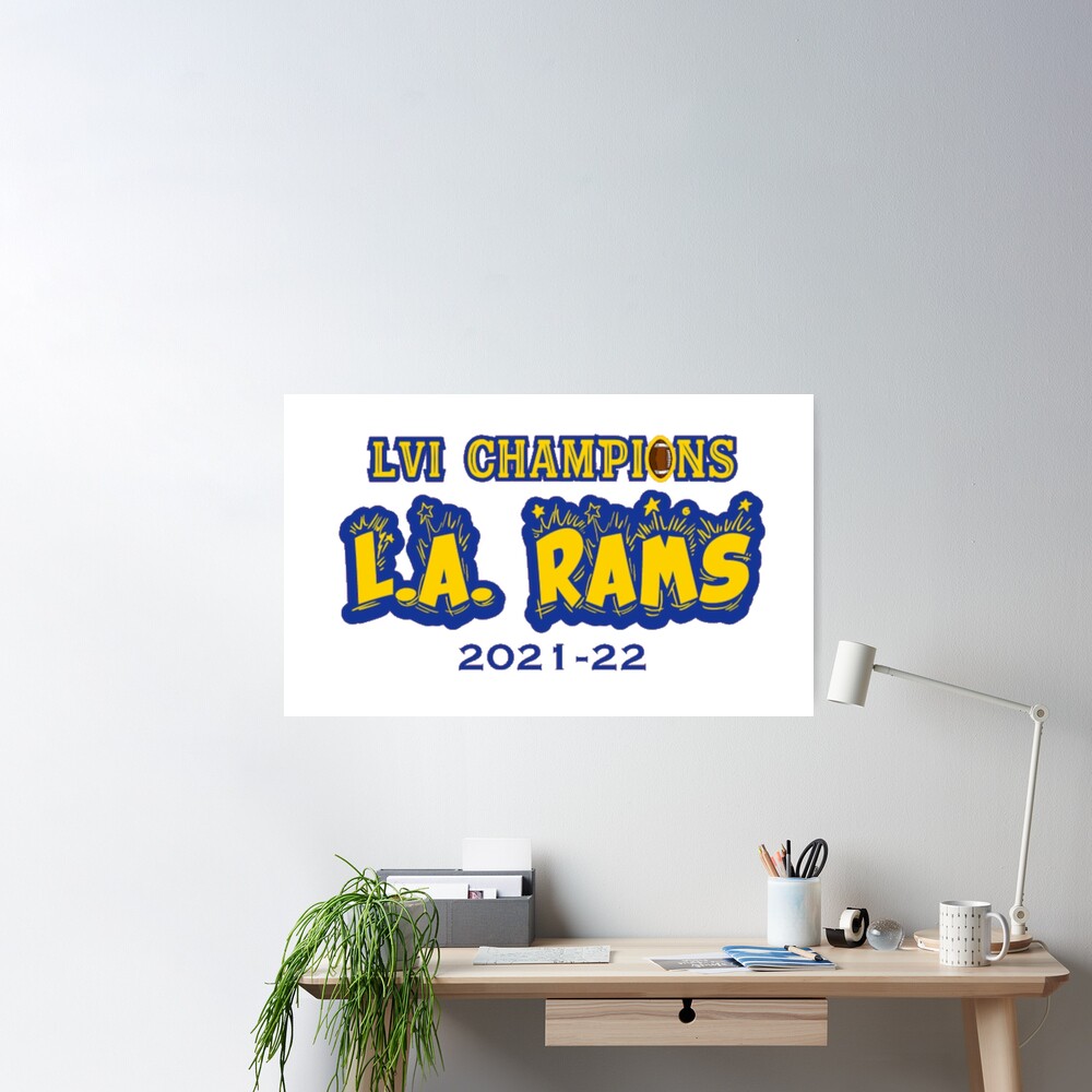 Super Bowl Champions Gloss Print 2022 LA Rams Poster