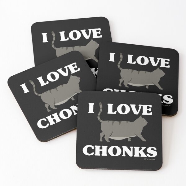 Item preview, I Love Chonks - Fat Cat Illustration by The PizzaCat & ChonksDoingThings designed and sold by pizzacatparty.