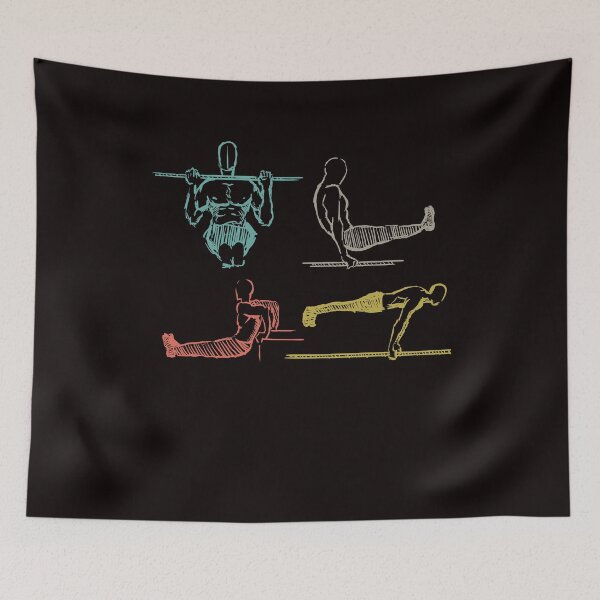 Item preview, Retro Calisthenics Street Workout Muscles Fitness Gymnastics designed and sold by TomGiantDesigns.