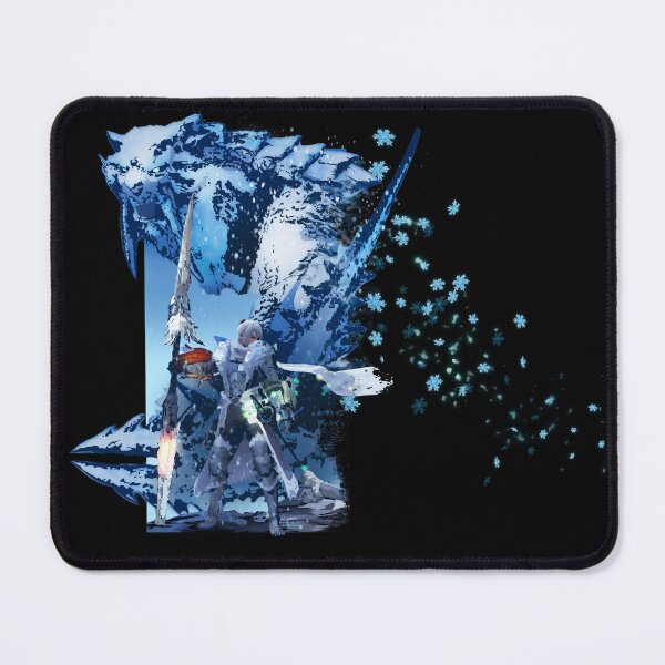 Item preview, Monster Hunter IceBrone Ice Fang Barioth Desk-pad & Poster designed and sold by Fantasyhaze.