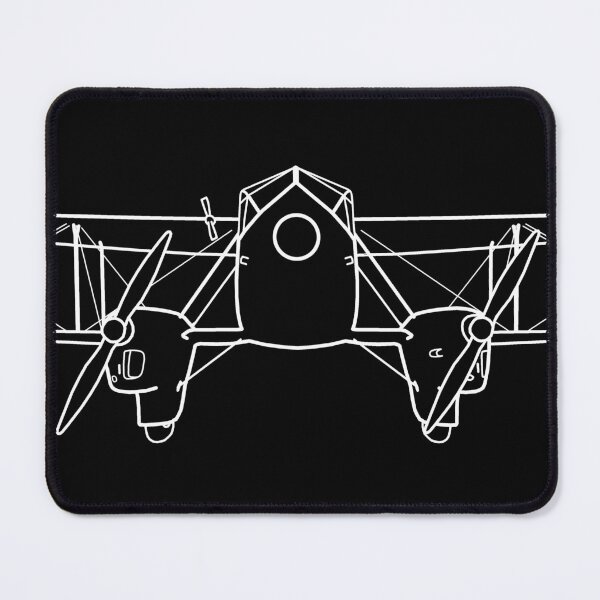 Item preview, DH Dragon Rapide 1930s classic aircraft white outline graphic designed and sold by soitwouldseem.