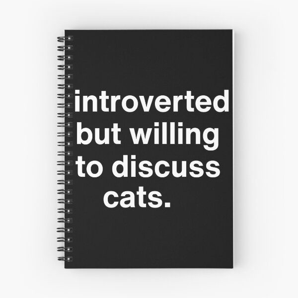 Item preview, INTROVERTED BUT WILLING TO DISCUSS CATS designed and sold by Inari Designs.