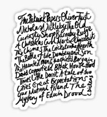 Charles Dickens Novels Sticker