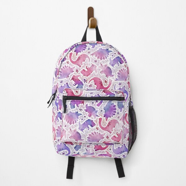 Item preview, Watercolor dinosaur pink and purple designed and sold by adenaJ.