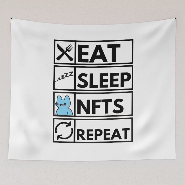 Item preview, Funny NFT Eat Sleep JPGES Repeat designed and sold by nft-millionaire.