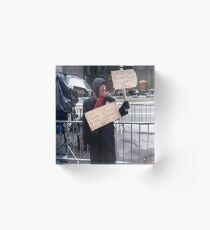 Trump Protester Acrylic Block