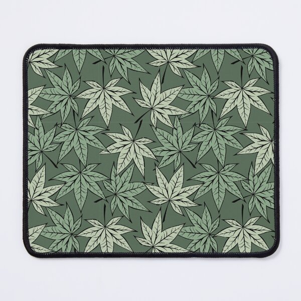 Item preview, Green maple leaves pattern designed and sold by ProfiTrollka.