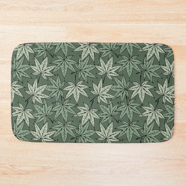 Item preview, Green maple leaves pattern designed and sold by ProfiTrollka.