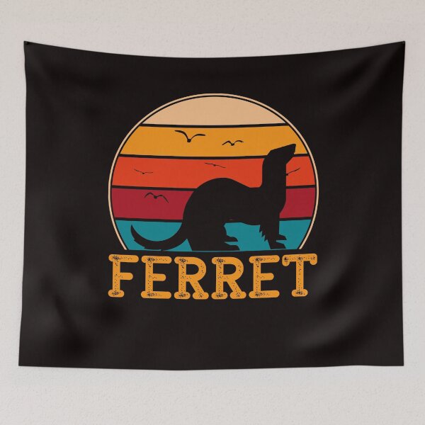 Item preview, Retro Ferret Vintage Ferrets Lover Animal Fans Polecat Zoo designed and sold by TomGiantDesigns.