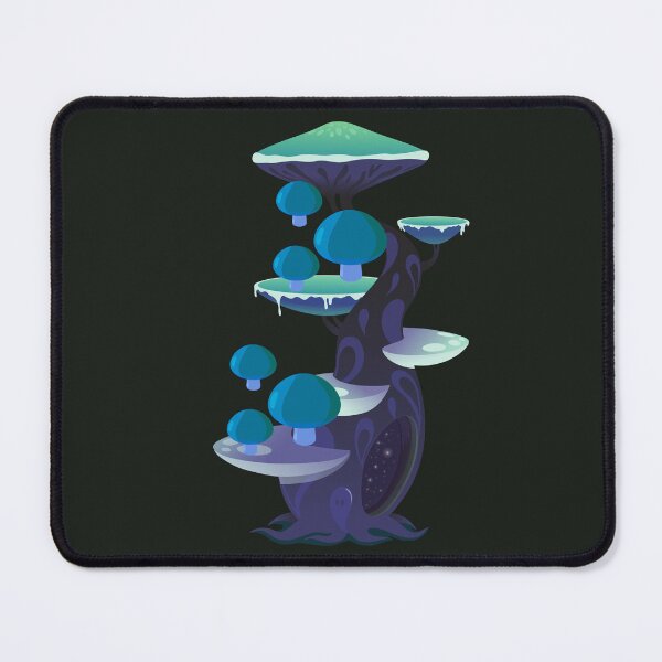 Item preview, Blue Mushroom Fantasy Toadstools Mystical Groovy Vibe MCM designed and sold by Drnksuzys.