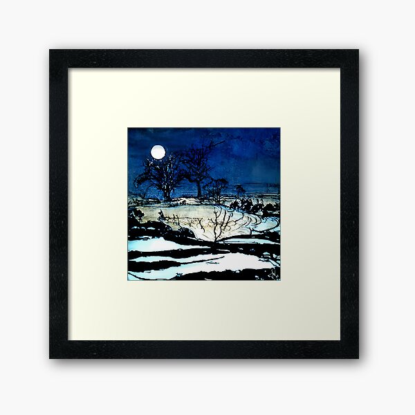 Snow Moon Framed Art Print