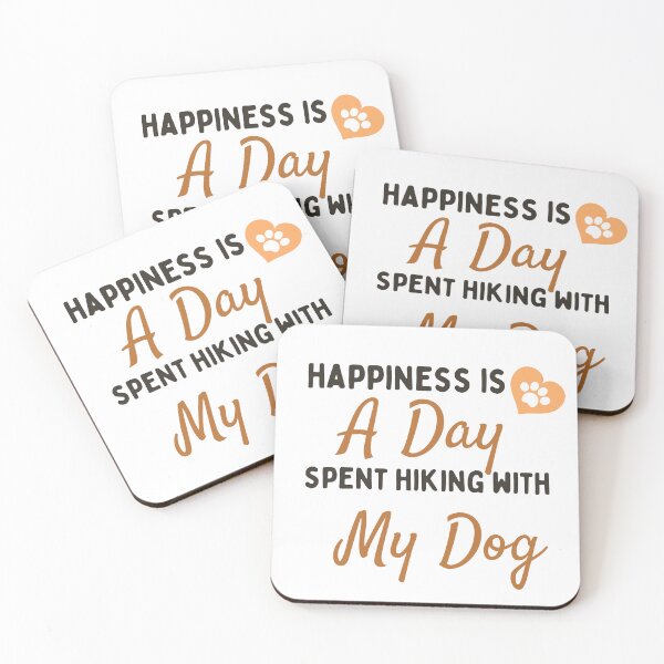 Item preview, happiness is a day spent hiking with my dog designed and sold by boushramba.