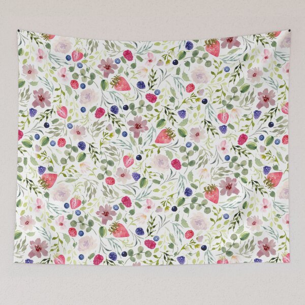Item preview, Berry bliss | fruit and floral watercolor designed and sold by Harpley Design Studio.