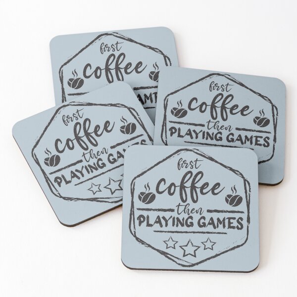 Item preview, First Coffee Then playing games - Funny playing games quote gift idea For Men and Women designed and sold by Mmmm3344.