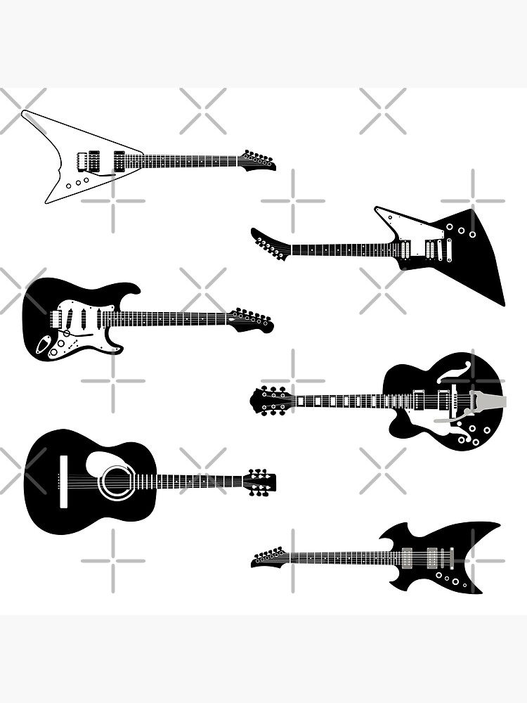 "Guitars Sticker Pack" Poster for Sale by bloodyL Redbubble