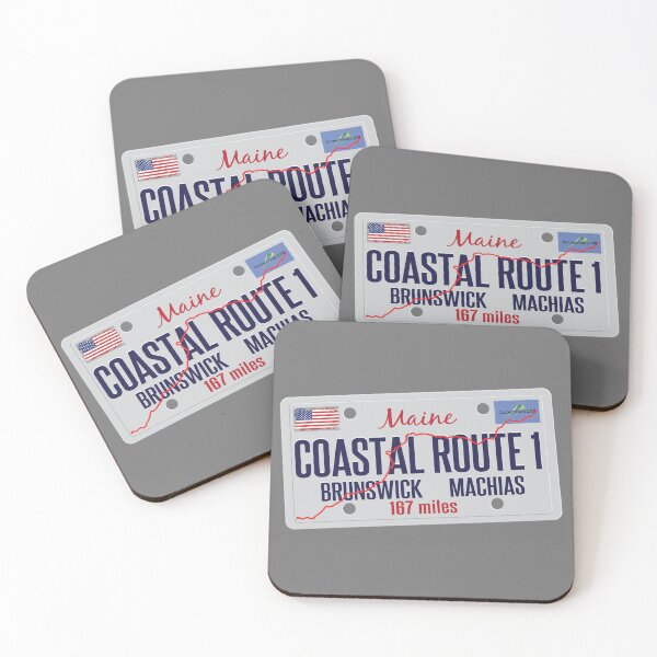 Item preview, Coastal Route 1 Maine Motorcycle road trip Sticker T-Shirt 01 designed and sold by OuterShellUK.