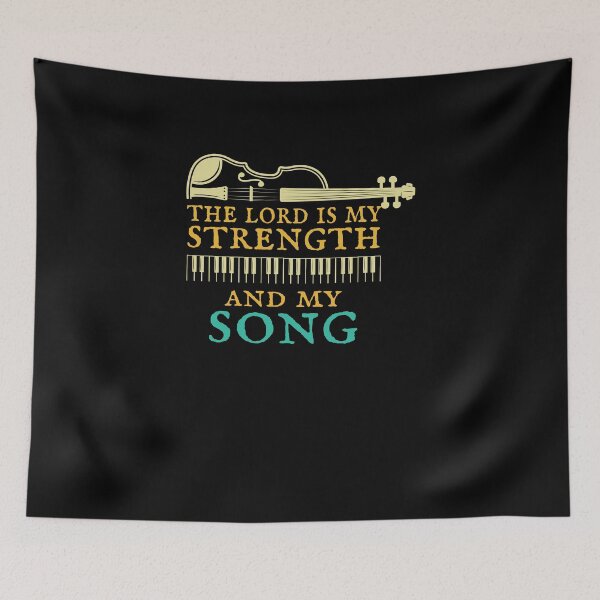 Item preview, ⭐⭐⭐⭐⭐(124) - The Lord Is My Strength And My Song, the joy of the lord, cool music lovers quote designed and sold by kind4you.