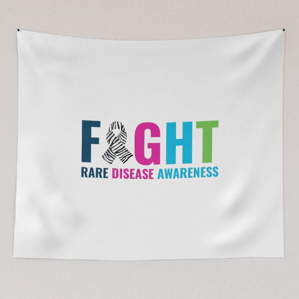 Item preview, Rare Disease Awareness Day Zebra Ribbon Fighter designed and sold by TastefulTees.