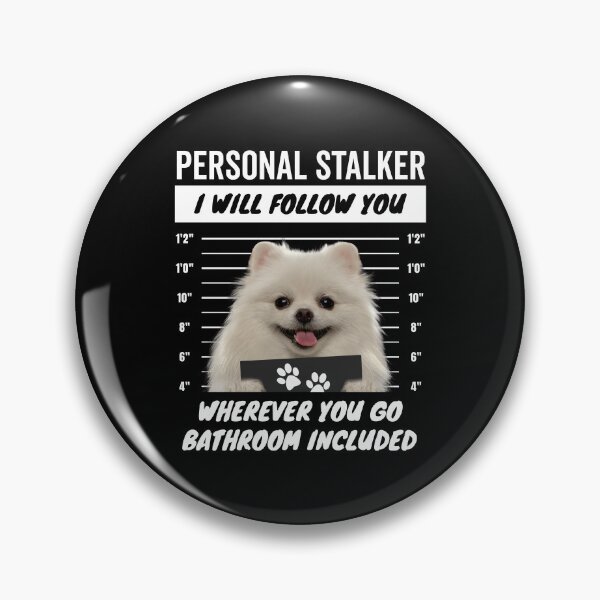 Item preview, Personal Stalker Dog – White Teacup Pomeranian designed and sold by More Cute Dogs.