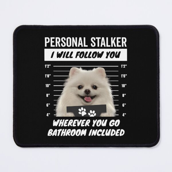 Item preview, Personal Stalker Dog – White Teacup Pomeranian designed and sold by More Cute Dogs.