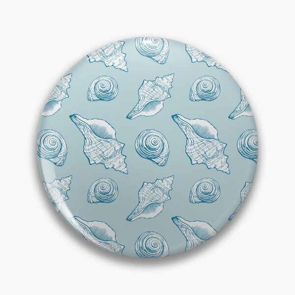 Item preview, Seashells blue pattern designed and sold by ProfiTrollka.