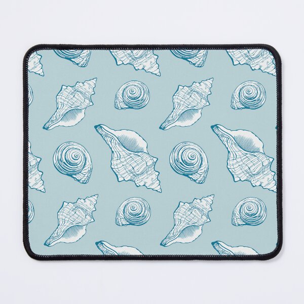 Item preview, Seashells blue pattern designed and sold by ProfiTrollka.