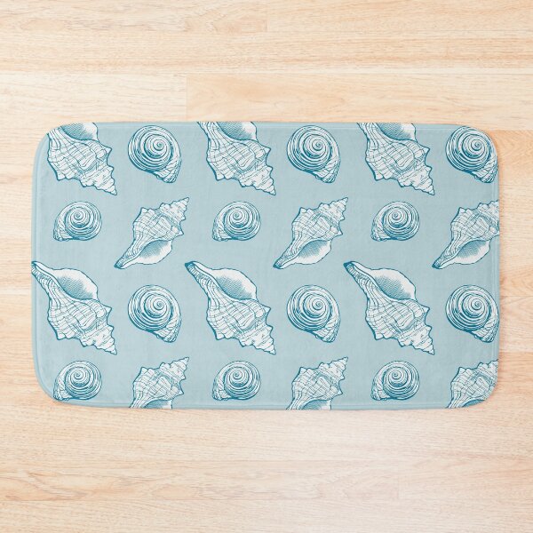 Item preview, Seashells blue pattern designed and sold by ProfiTrollka.