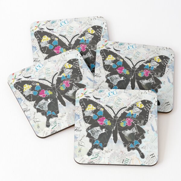 Item preview, Magazine Paper Butterfly Collage : purple spotted swallowtail ¨New View¨. designed and sold by Artsymirveras.