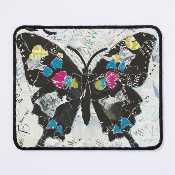 Item preview, Magazine Paper Butterfly Collage : purple spotted swallowtail ¨New View¨. designed and sold by Artsymirveras.