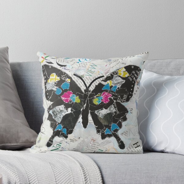 Item preview, Magazine Paper Butterfly Collage : purple spotted swallowtail ¨New View¨. designed and sold by Artsymirveras.