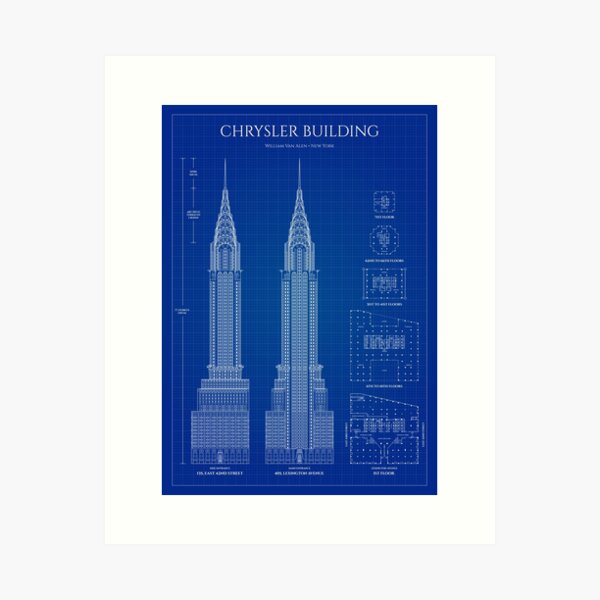 Artikel-Vorschau von Chrysler Building (Blueprint), designt und verkauft von BGALAXY.