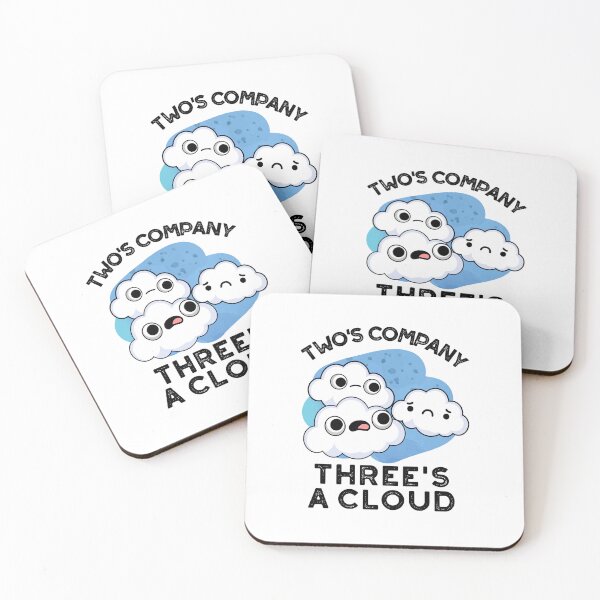 Item preview, Two Company Threes A Cloud Funny Weather Puns  designed and sold by punnybone.