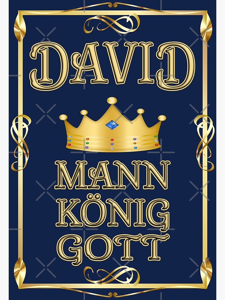 Poster « David Homme Roi Dieu », par madrigenum Redbubble