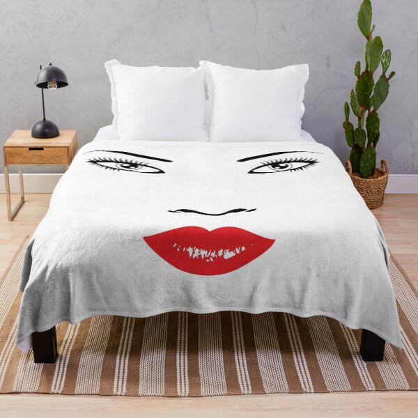 Item preview, Beautiful girl face with long lashes and red lips designed and sold by pixxart.
