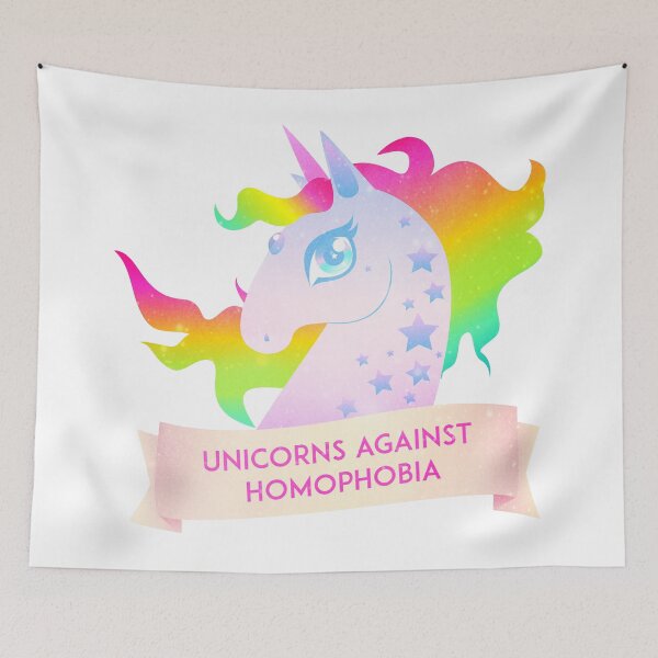 Item preview, Unicorns against homophobia designed and sold by CakeUnicorn.
