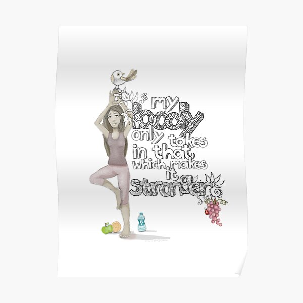 Positive Body and Health Affirmation Quote Poster